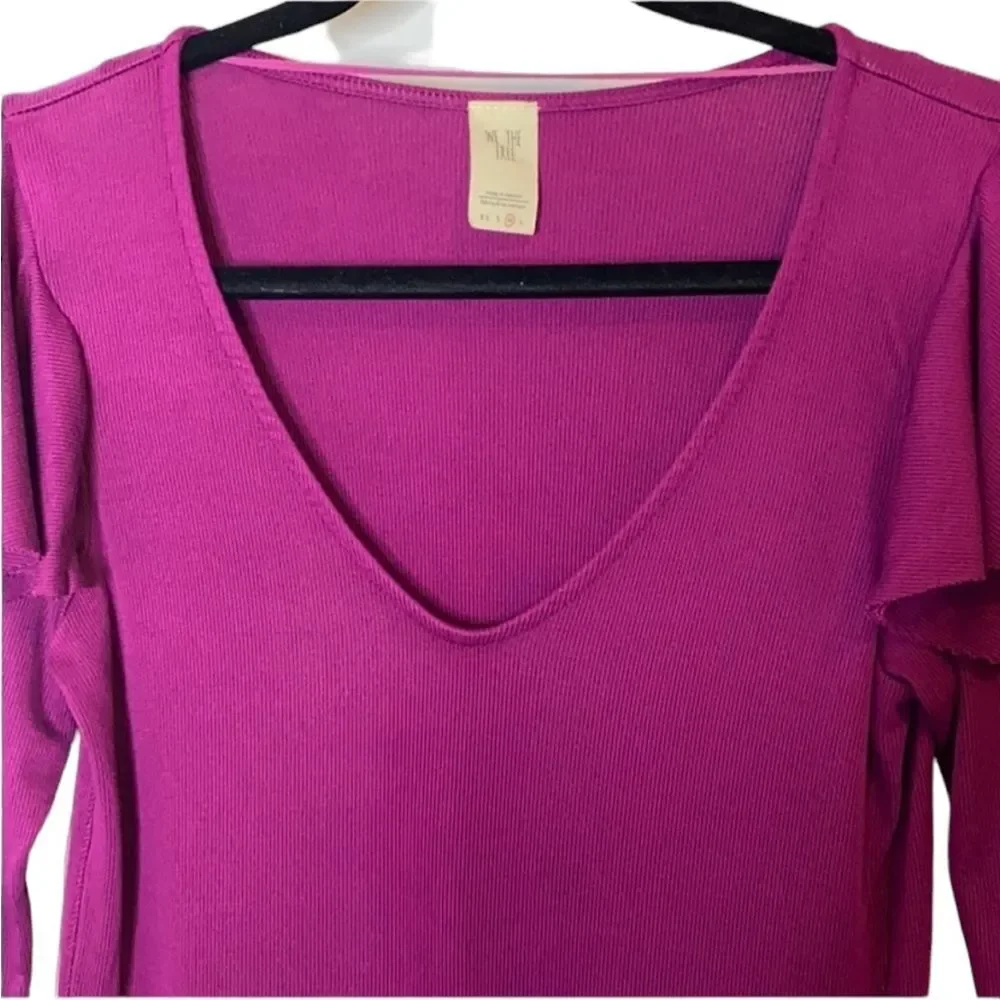 Free People On Rewind Ruffle Blouse Size M